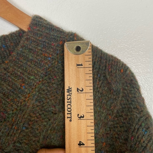 Authentic Gap Clothing Men's Wool Sweater Size L Cable Knit V-Neck Fisherman Y2K - Picture 7 of 9